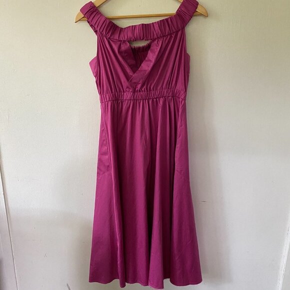 Anthropologie Maeve Mona Dress Women's Small NWT Off the Shoulder Pink Pockets - Picture 11 of 12